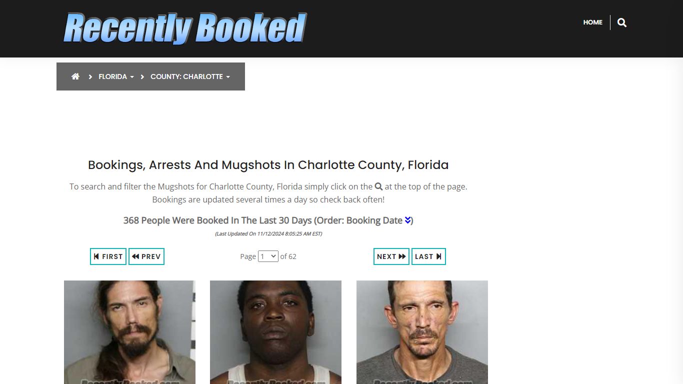 Bookings, Arrests and Mugshots in Charlotte County, Florida